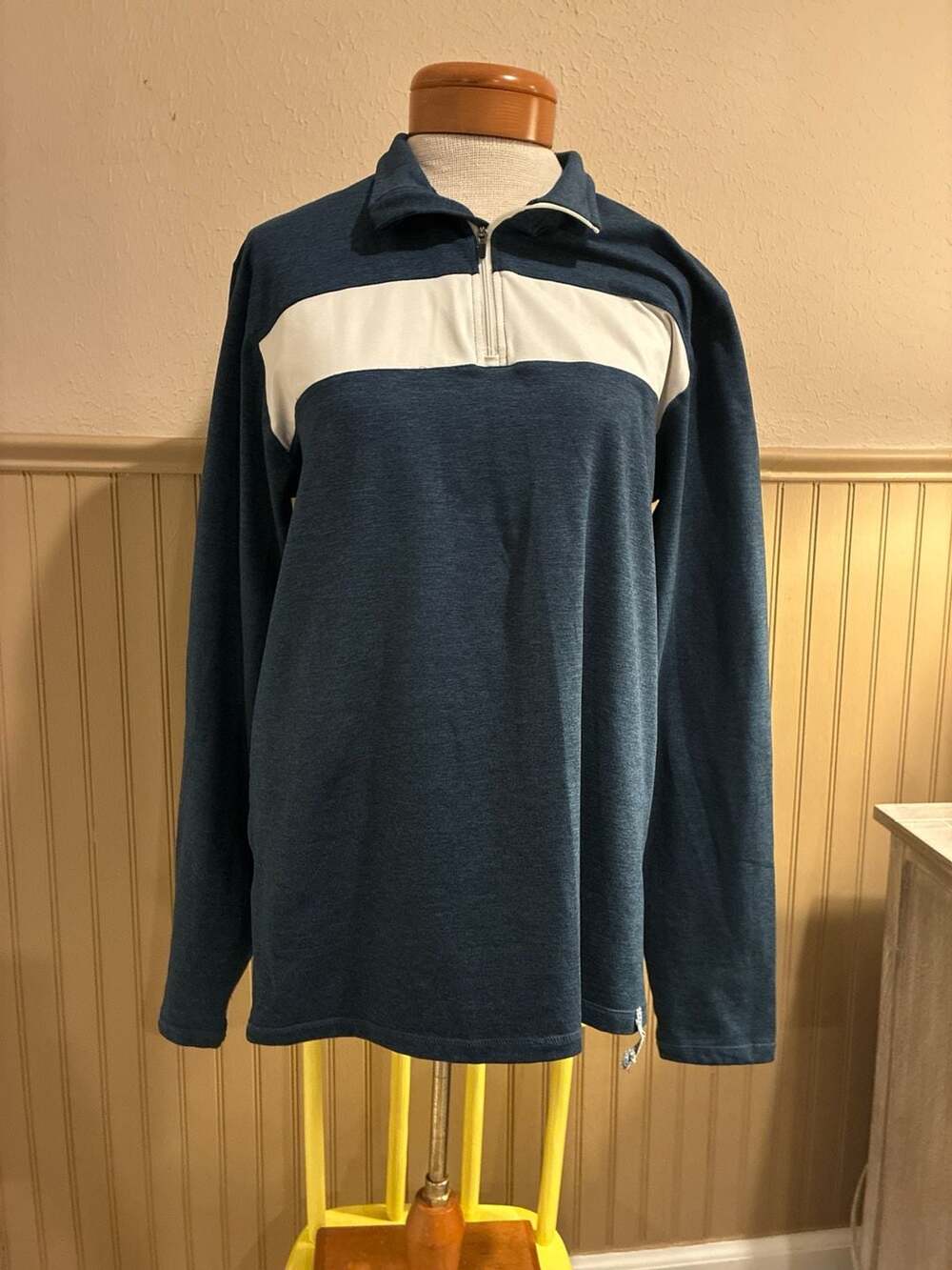 Marine Layer Weekend Sport Colorblock Quarter Zip Pullover, Size Men’s Medium